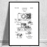 Affiche fond blanc appareil photo