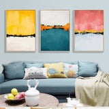 Modern Abstract Multi Colors Brush Background Canvas
