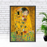 tableau femme abstrait dorée