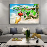 Affiche arbre pomme rouge