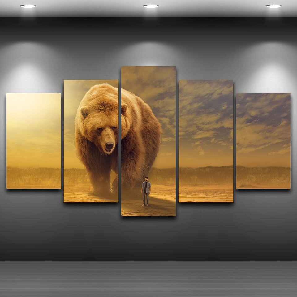 Tableau grizzly ours, cadres et tableaux