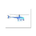 Tableau enfant hélicoptère bleu