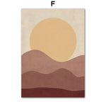 Affiche soleil et montagne de sable