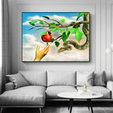 Affiche arbre pomme rouge