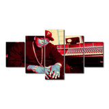 poster instrument 5 pièces Rappeur rouge