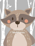tableau renard style dessin animé
