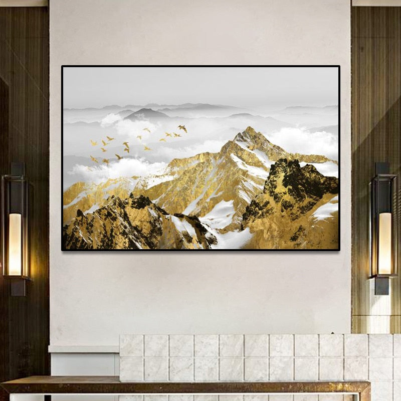 Tableau Nordique Montagne d'or