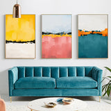 Modern Abstract Multi Colors Brush Background Canvas