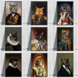 Tableau vintage chat costume