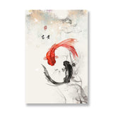 Affiche vintage poisson rouge et noir