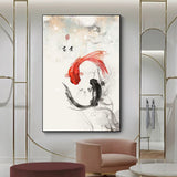 Affiche vintage poisson rouge et noir