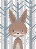 tableau renard style dessin animé