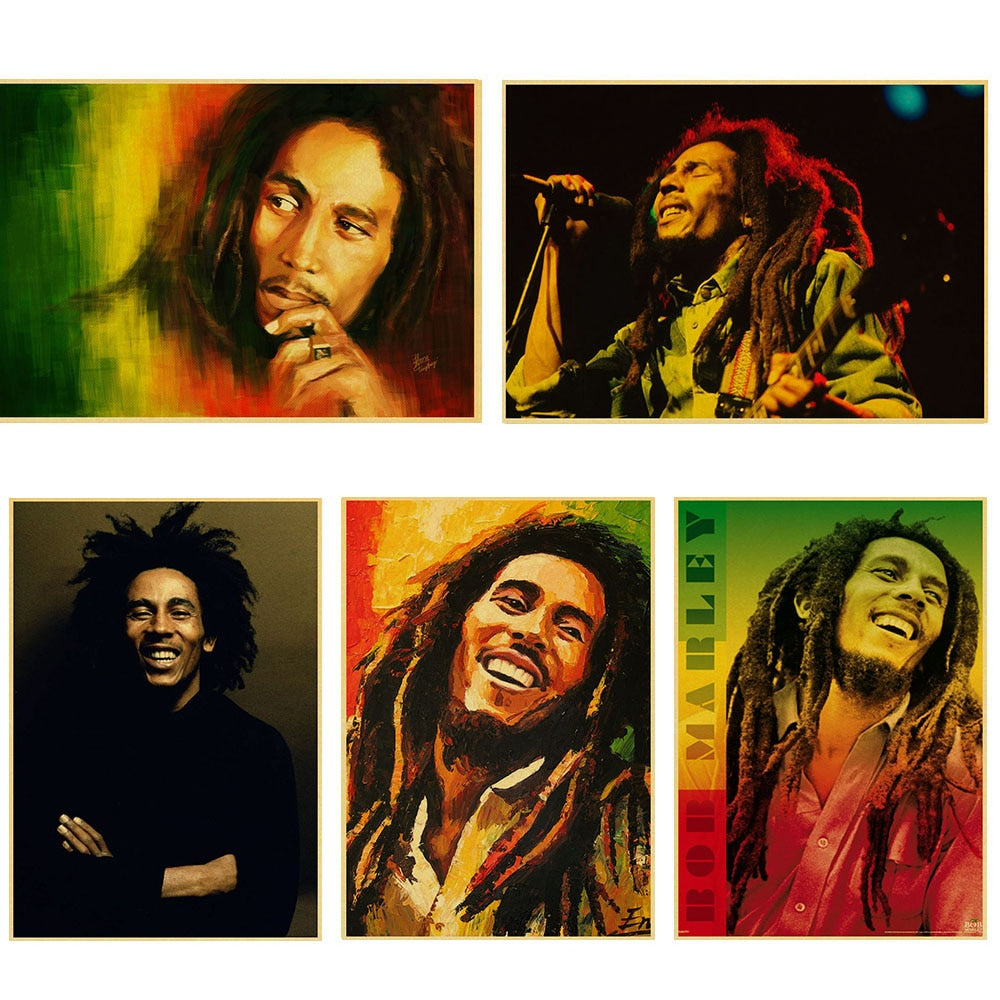 Tableau Toile Bob Marley 30x45 Cm - Neuf Sous Emballage - Déco Murale Multicolore