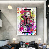 Cadre multicolore roi de carreau