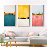 Modern Abstract Multi Colors Brush Background Canvas