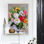 tableau peinture bouquet de fleurs