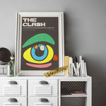 The Clash Punk Music Band Poster Abstract Eyes Geometry 