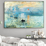 tableau peinture à l’huile de bateau
