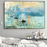 tableau peinture à l’huile de bateau