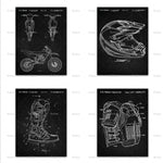 Dirt Bike Patent Posters Motocross Art,Helmet Patent,Body 