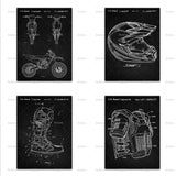 Dirt Bike Patent Posters Motocross Art,Helmet Patent,Body 
