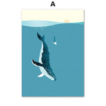 affiche dessin baleine