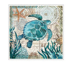 Cadre tortue vintage bleue