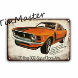 Car Poster Painting Metal Plate Sign Vintage Motorcycles Tin