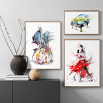 tableau dessin violon fond blanc