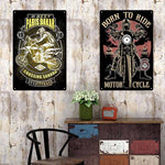 Born To Ride Poster Motorcycle Tin Signs Retro Metal Sign 