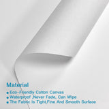 tableau care bleu et fleurs blanches