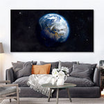tableau photo de la terre dans l’espace