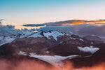 tableau photo montagne et nuages