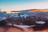 tableau photo montagne et nuages