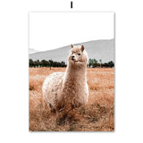 Nordic Poster Palm Leaf Grass Sheep Deer Alpaca Pumpkin Bike