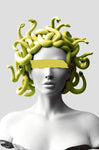 Cadre medusa cheveux jaune