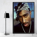 tableau Tupac Shakur bandeau rouge
