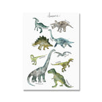 Child Poster Dinosaurs Whale Shark Foxes Bears Animal 