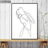 tableau yoge dessin femme