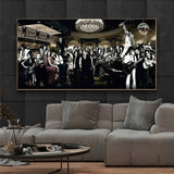 tableau peinture énorme groupe de musique