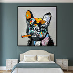 tableau pop art bulldog