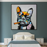 tableau pop art bulldog