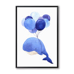cadre enfantin baleine et ballon bleu