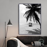 tableau photo noir et blanc tropicale