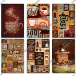 Coffee Metal Sign Vintage Tin Sign Plaque Metal Vintage Wall