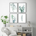 Green Plant Leaves Poster Print Wall Art Canvas Painting 
