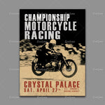 Affiche vintage course moto anglaise
