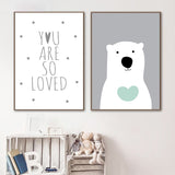 Tableaux ours blanc cartoon