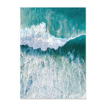 Turquoise Ocean Wave Dolphins Nature Scene Gallery Posters 