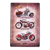 Indian Motorcycle Plaque Vintage Metal Tin Signs Plates Wall